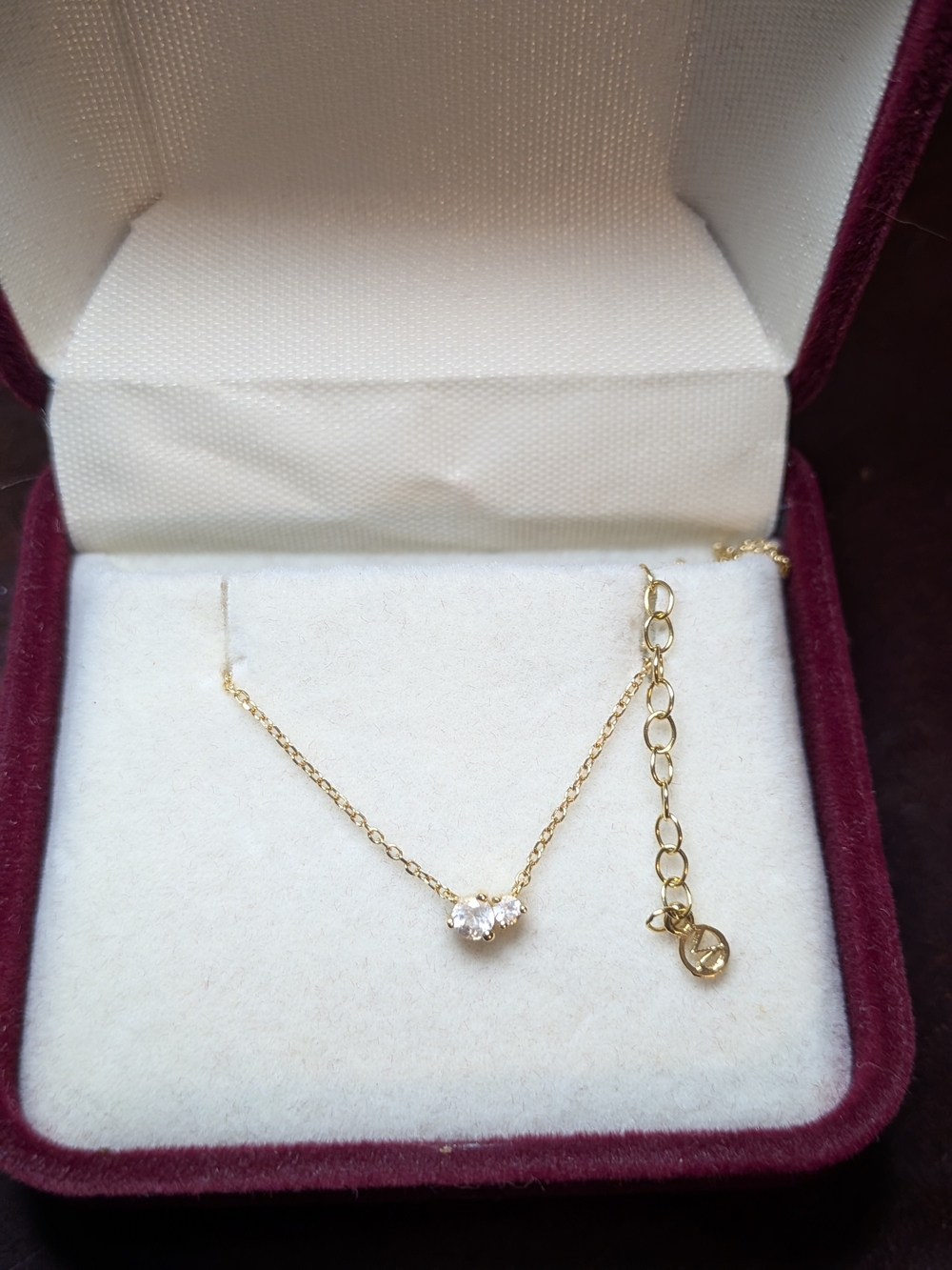 Mejuri Hue Necklace Natural White Topaz & 14k Gold Stamped 585 Retired